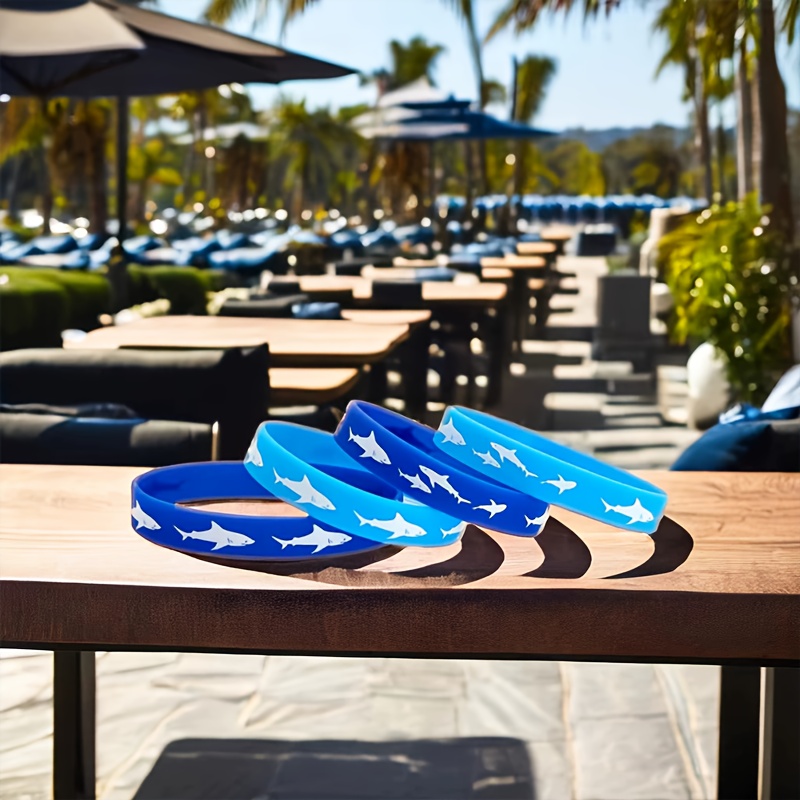 30 Marine Life Shark Silicone Wristbands, Party Favors